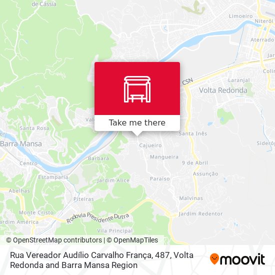 Mapa Rua Vereador Audílio Carvalho França, 487