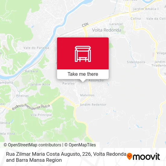 Rua Zilmar Maria Costa Augusto, 226 map