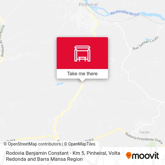 Rodovia Benjamin Constant - Km 5, Pinheiral map