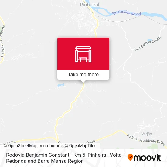 Rodovia Benjamin Constant - Km 5, Pinheiral map