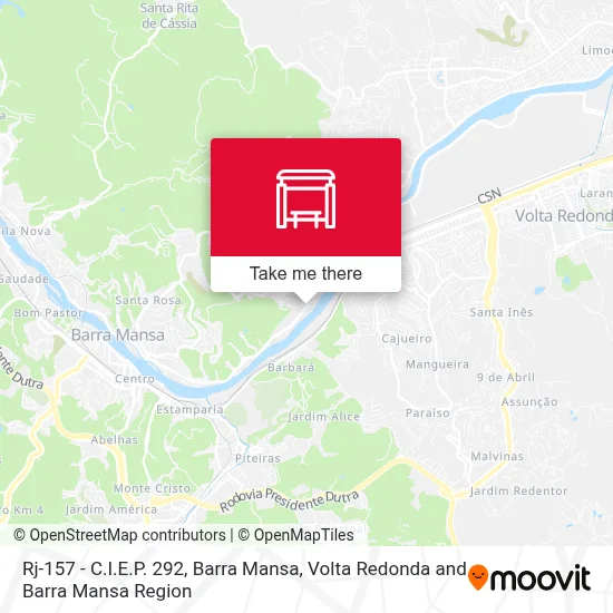 Rj-157 - C.I.E.P. 292, Barra Mansa map