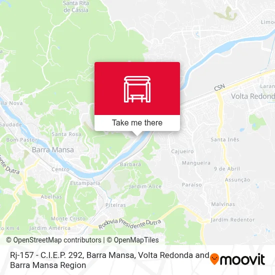 Rj-157 - C.I.E.P. 292, Barra Mansa map