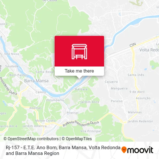 Rj-157 - E.T.E. Ano Bom, Barra Mansa map