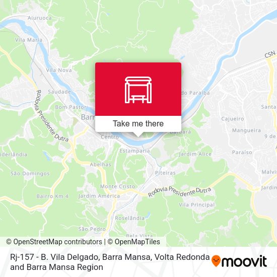 Rj-157 - B. Vila Delgado, Barra Mansa map