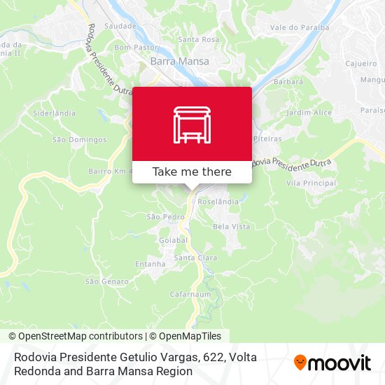 Rodovia Presidente Getulio Vargas, 622 map