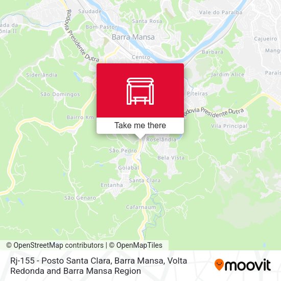 Rj-155 - Posto Santa Clara, Barra Mansa map