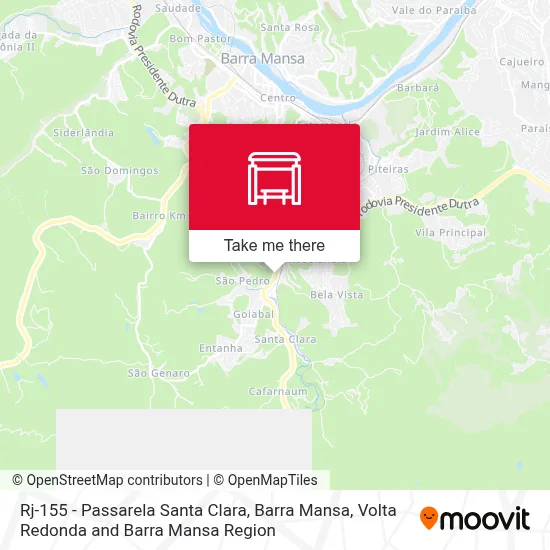 Rj-155 - Passarela Santa Clara, Barra Mansa map