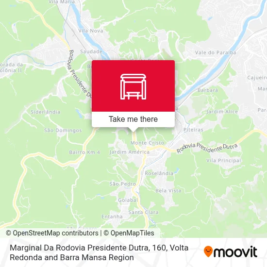 Marginal Da Rodovia Presidente Dutra, 160 map