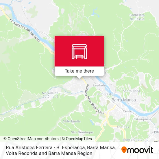 Rua Aristides Ferreira - B. Esperança, Barra Mansa map