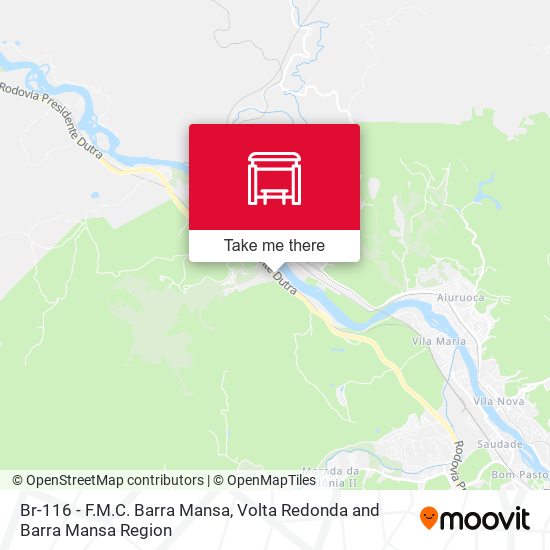 Br-116 - F.M.C. Barra Mansa map