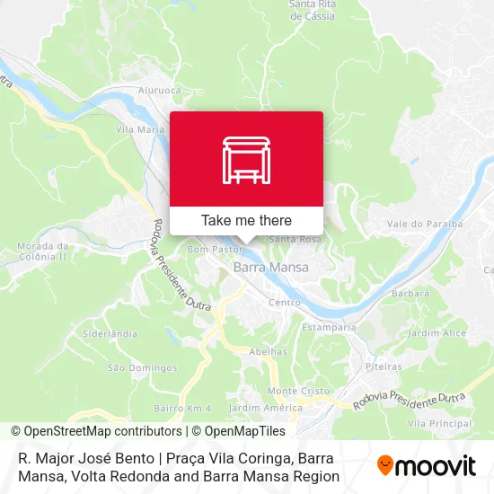 R. Major José Bento | Praça Vila Coringa, Barra Mansa map