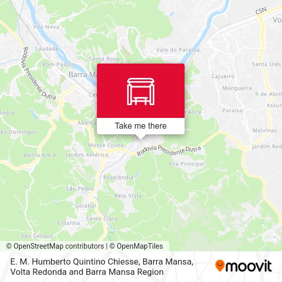 E. M. Humberto Quintino Chiesse, Barra Mansa map