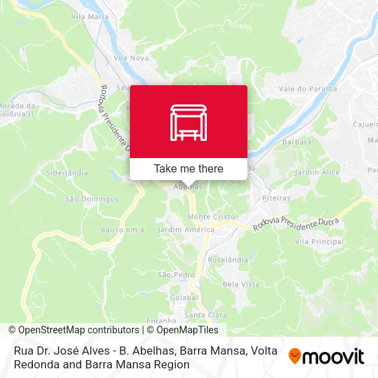Rua Dr. José Alves - B. Abelhas, Barra Mansa map