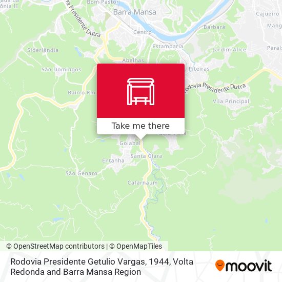 Rodovia Presidente Getulio Vargas, 1944 map