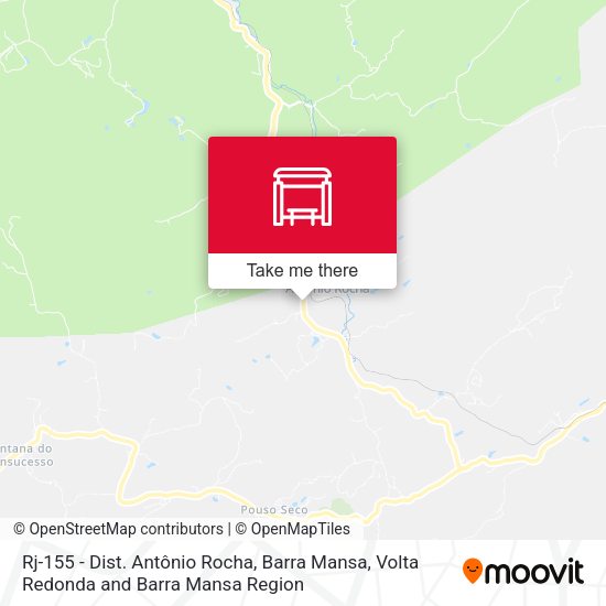 Rj-155 - Dist. Antônio Rocha, Barra Mansa map
