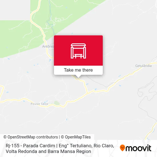 Rj-155 - Parada Cardim | Eng° Tertuliano, Rio Claro map