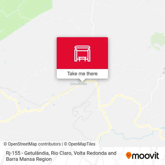 Rj-155 - Getulândia, Rio Claro map