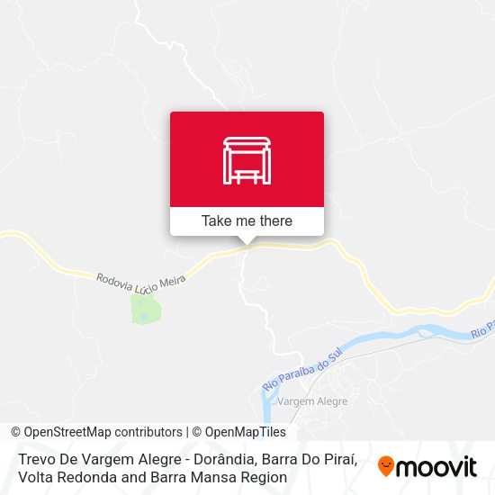 Trevo De Vargem Alegre - Dorândia, Barra Do Piraí map