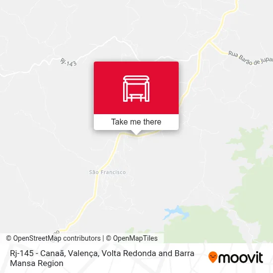Rj-145 - Canaã, Valença map