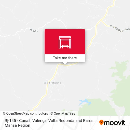 Rj-145 - Canaã, Valença map