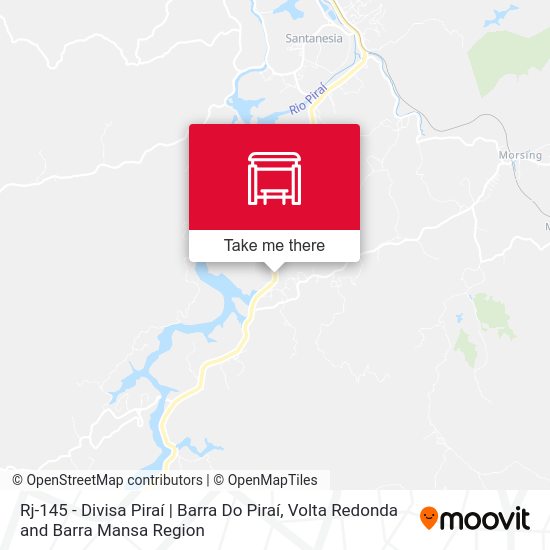 Rj-145 - Divisa Piraí | Barra Do Piraí map