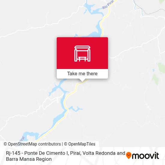 Rj-145 - Ponte De Cimento I, Piraí map