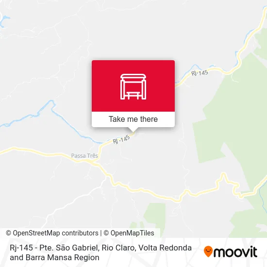 Rj-145 - Pte. São Gabriel, Rio Claro map