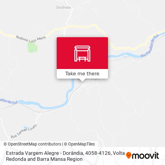 Mapa Estrada Vargem Alegre - Dorândia, 4058-4126
