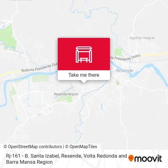 Rj-161 - B. Santa Izabel, Resende map