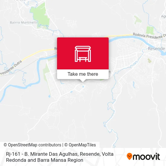 Rj-161 - B. Mirante Das Agulhas, Resende map