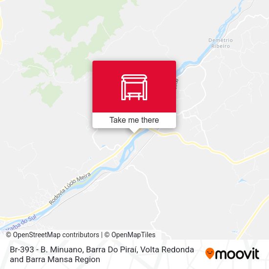 Br-393 - B. Minuano, Barra Do Piraí map