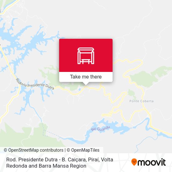Rod. Presidente Dutra - B. Caiçara, Piraí map