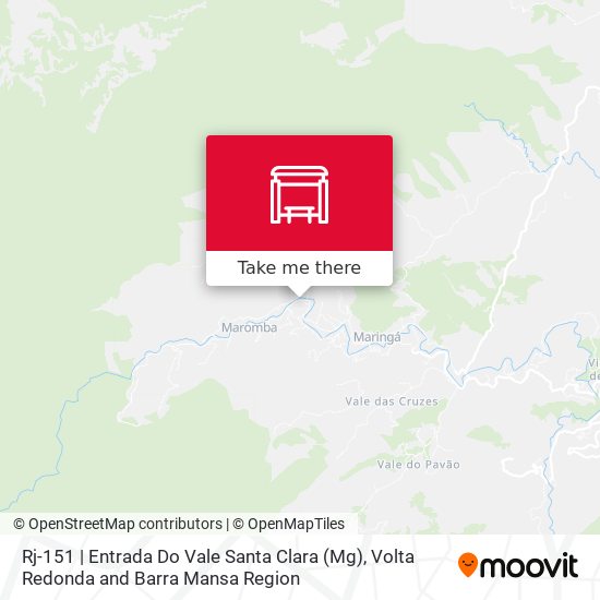 Mapa Rj-151 | Entrada Do Vale Santa Clara (Mg)