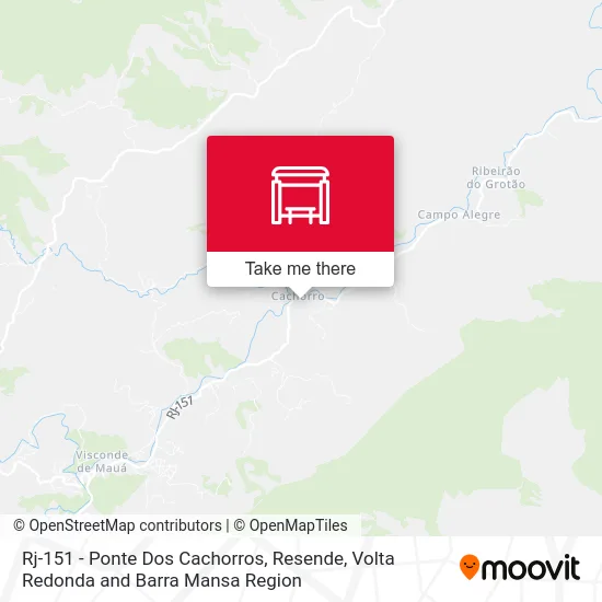 Rj-151 - Ponte Dos Cachorros, Resende map