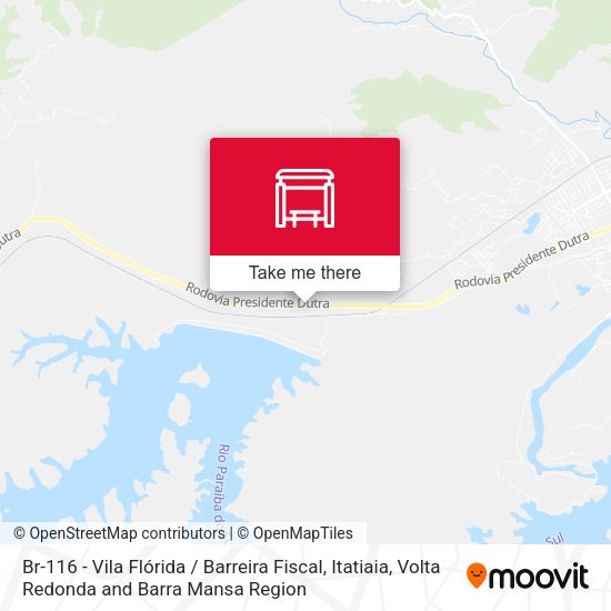 Br-116 - Vila Flórida / Barreira Fiscal, Itatiaia map