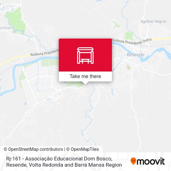 Rj-161 - Associação Educacional Dom Bosco, Resende map