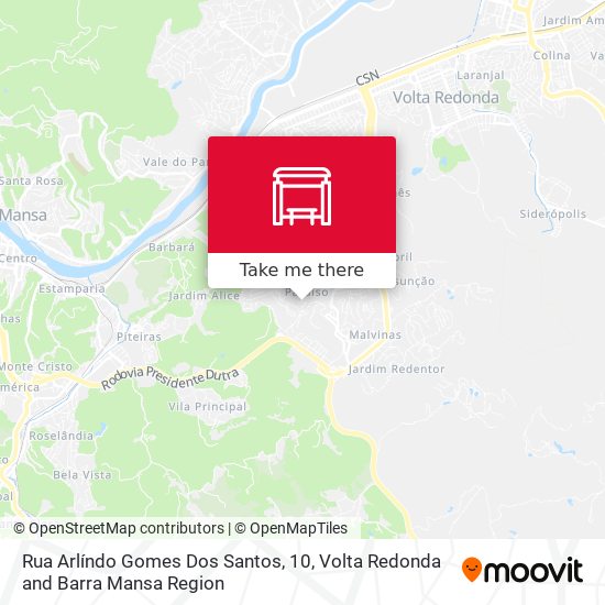 Rua Arlíndo Gomes Dos Santos, 10 map