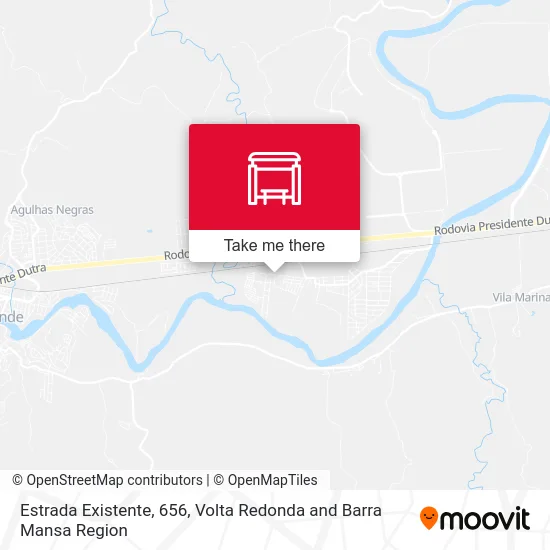 Estrada Existente, 656 map