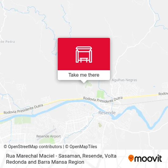 Rua Marechal Maciel - Sasaman, Resende map
