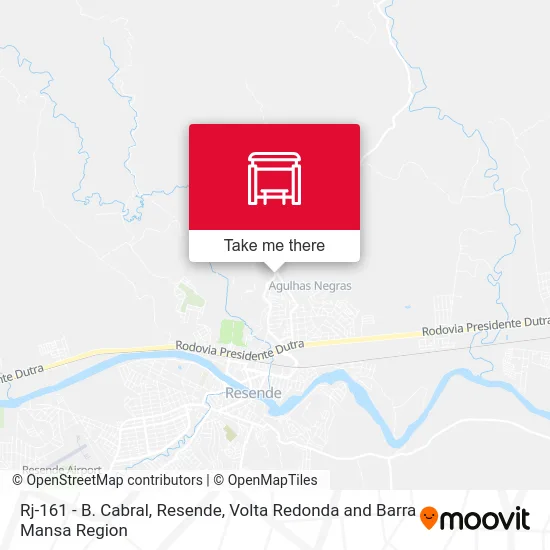 Rj-161 - B. Cabral, Resende map
