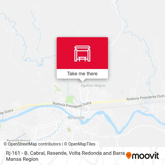 Rj-161 - B. Cabral, Resende map