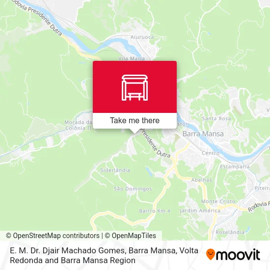 E. M. Dr. Djair Machado Gomes, Barra Mansa map