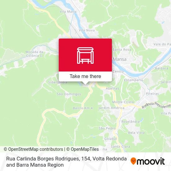 Rua Carlinda Borges Rodrigues, 154 map