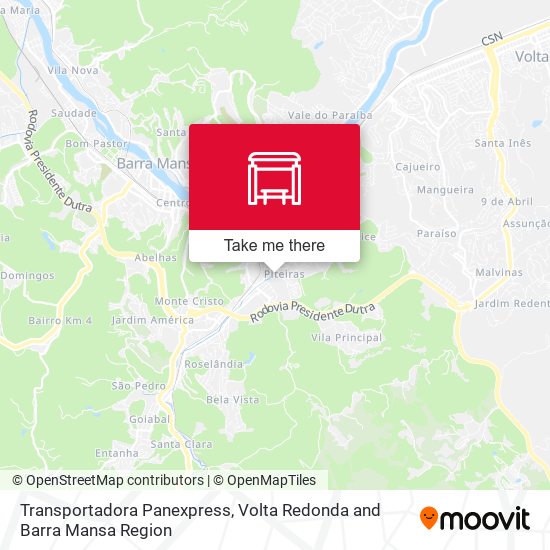 Transportadora Panexpress map