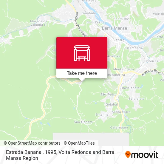 Estrada Bananal, 1995 map