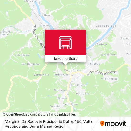 Marginal Da Rodovia Presidente Dutra, 160 map