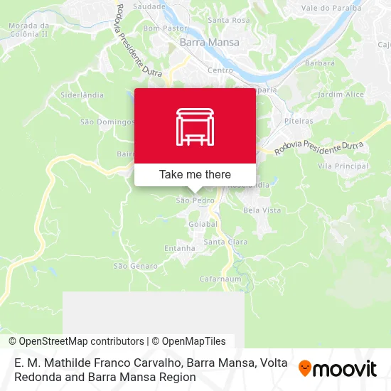 E. M. Mathilde Franco Carvalho, Barra Mansa map