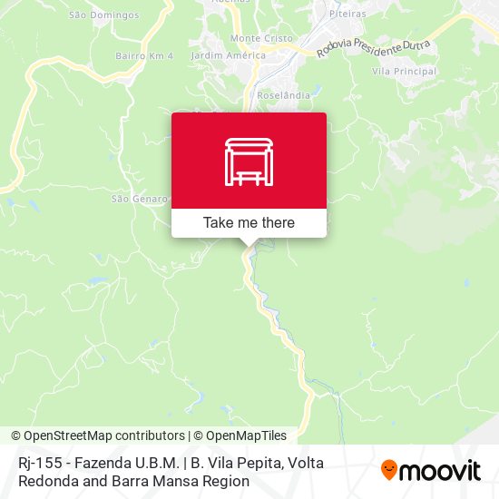 Mapa Rj-155 - Fazenda U.B.M. | B. Vila Pepita