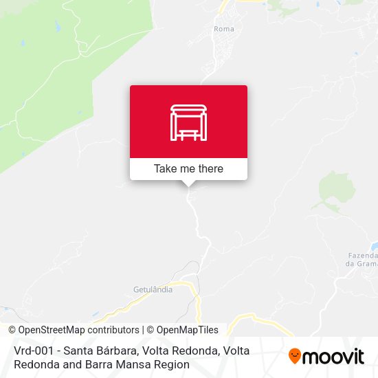 Vrd-001 - Santa Bárbara, Volta Redonda map