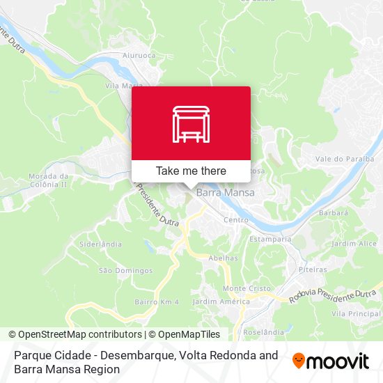 Parque Cidade - Desembarque map